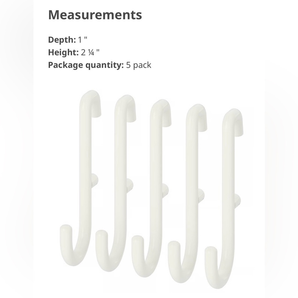 IKEA SKADIS Hook White 10 Pack - article 203.208.02
Used